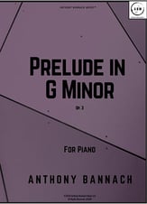 Prelude in G Minor piano sheet music cover